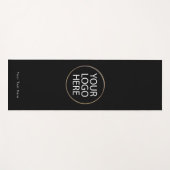 ビジネスカスタムロゴと文字 | 背面と前面の黒 ヨガマット (正面(横))