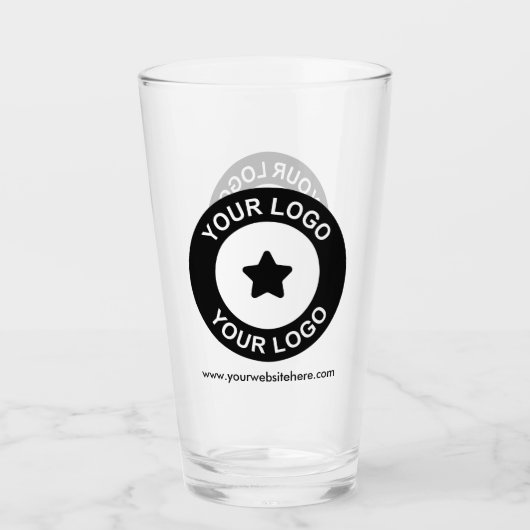 ビジネスカスタムロゴとWebサイトのプロモーション タンブラーグラス (正面)