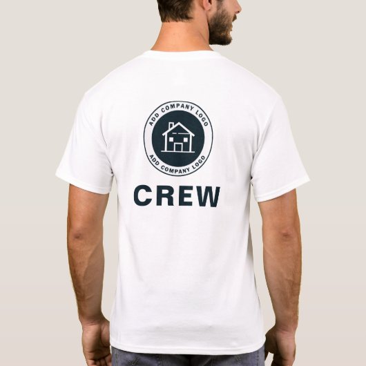 ビジネスカスタムロゴとWebサイトアドレス Tシャツ (裏面)