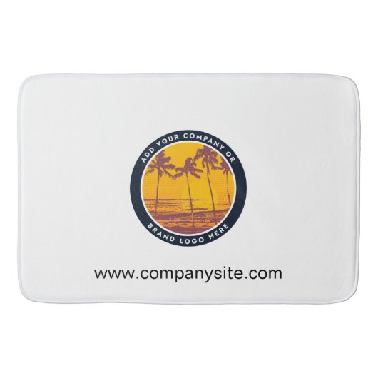 ビジネスカスタムロゴとWebサイト名の作成 バスマット (正面)