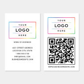 ビジネスカスタムロゴとWebサイトQRコード 名刺