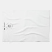 ビジネスカスタムロゴのアップロード文字テンプレート キッチンタオル (横)