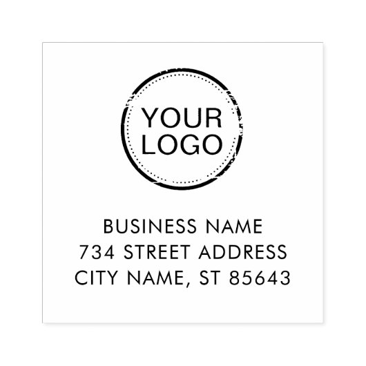 ビジネスカスタムロゴのアドレスの ラバースタンプ (インプリント)
