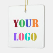 ビジネスカスタムロゴのクリスマスオーナメント セラミックオーナメント (左)