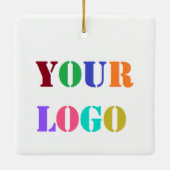 ビジネスカスタムロゴのクリスマスオーナメント セラミックオーナメント (裏面)