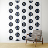 ビジネスカスタムロゴのステップとリピートの背景 タペストリー (インサイチュ)