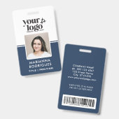 ビジネスカスタムロゴのフォトバーコード従業員ID バッジ (正面＆裏面)