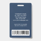 ビジネスカスタムロゴのフォトバーコード従業員ID バッジ (裏面)