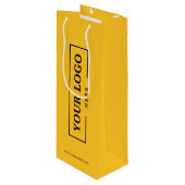 ビジネスカスタムロゴのプロモーションイエローショッピング ワインギフトバッグ (正面アングル)