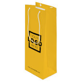 ビジネスカスタムロゴのプロモーションイエローショッピング ワインギフトバッグ (正面アングル)