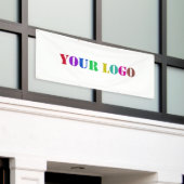 ビジネスカスタムロゴのプロモーション会社バナー 横断幕 (ビルの外側)