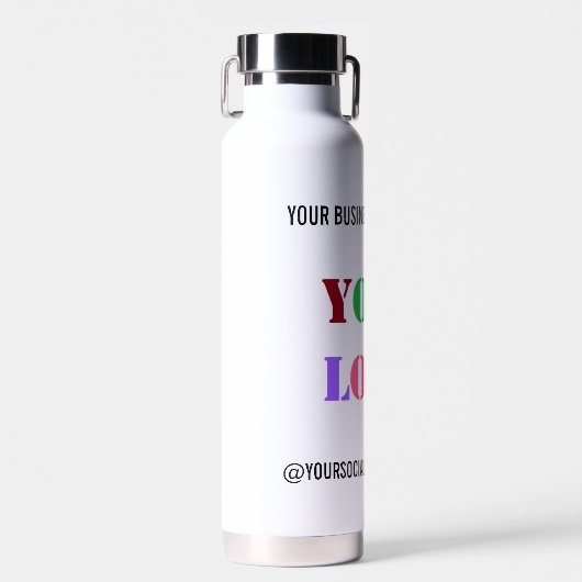 ビジネスカスタムロゴのプロモーション用ソーシャルメディア名 ウォーターボトル (正面)