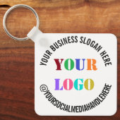 ビジネスカスタムロゴのプロモーション用ソーシャルメディア名 キーホルダー (正面)