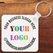 ビジネスカスタムロゴのプロモーション用ソーシャルメディア名 キーホルダー (裏面)