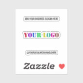 ビジネスカスタムロゴのプロモーション用ソーシャルメディア名 シール (シート)