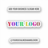 ビジネスカスタムロゴのプロモーション用ソーシャルメディア名 シール (正面)