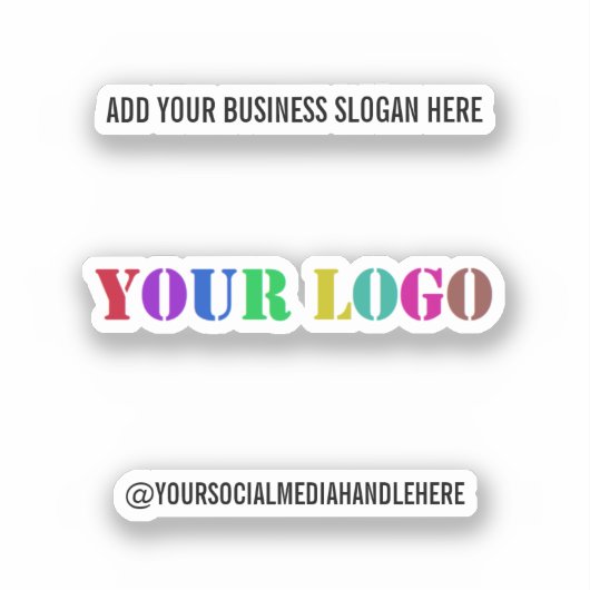 ビジネスカスタムロゴのプロモーション用ソーシャルメディア名 シール (正面)