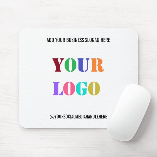 ビジネスカスタムロゴのプロモーション用ソーシャルメディア名 マウスパッド (マウス)