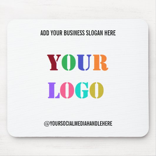 ビジネスカスタムロゴのプロモーション用ソーシャルメディア名 マウスパッド (正面)