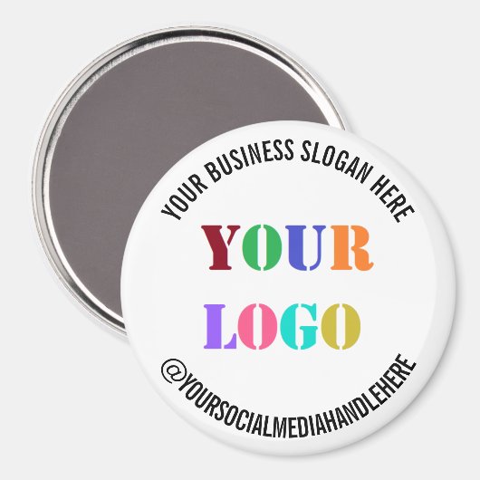 ビジネスカスタムロゴのプロモーション用ソーシャルメディア名 マグネット (正面/裏面)