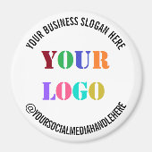 ビジネスカスタムロゴのプロモーション用ソーシャルメディア名 マグネット (正面)