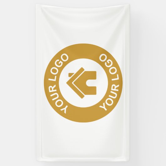 ビジネスカスタムロゴのプロモーション用バナー 横断幕 (縦)