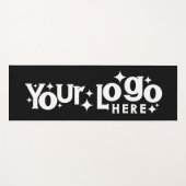 ビジネスカスタムロゴのプロモーション白黒レトロ ヨガマット (正面(横))