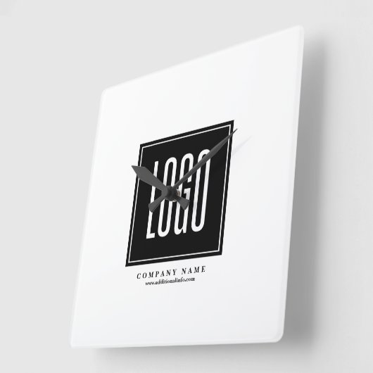 ビジネスカスタムロゴのプロモーション スクエア壁時計 (傾斜)