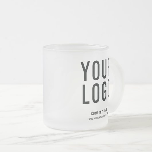 ビジネスカスタムロゴのプロモーション フロストグラスマグカップ (正面右)