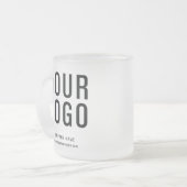 ビジネスカスタムロゴのプロモーション フロストグラスマグカップ (正面左)