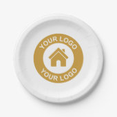 ビジネスカスタムロゴのプロモーション ペーパープレート (正面)