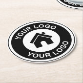 ビジネスカスタムロゴのプロモーション ラウンドペーパーコースター (アングル)