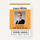 ビジネスカスタムロゴの写真 バッジ (正面)