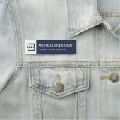 ビジネスカスタムロゴの基本スタッフBlue 名札 (インサイチュ)