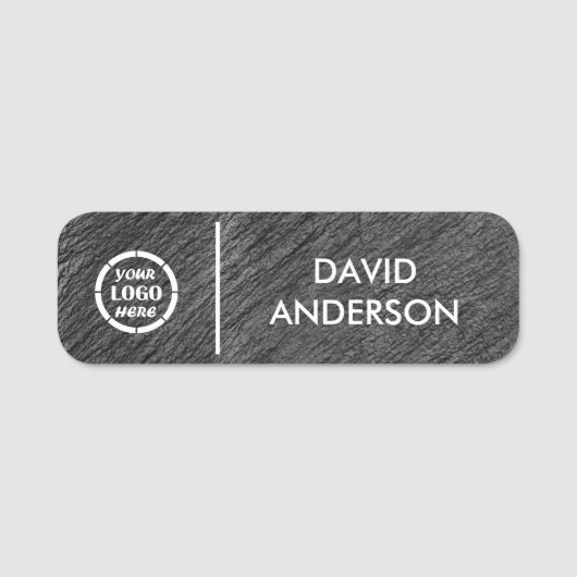 ビジネスカスタムロゴの基本的な従業員スタッフの登録 名札 (正面)