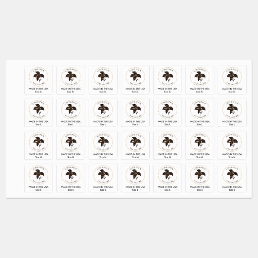 ビジネスカスタムロゴの服サイズアイロン ラベル (シート)