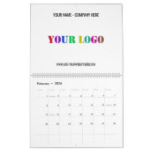 ビジネスカスタムロゴの移動カレンダーの例 カレンダー (2月 2026)