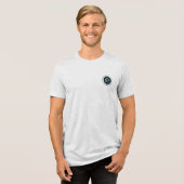 ビジネスカスタムロゴの追加クラシック トライブレンドTシャツ (正面全面)