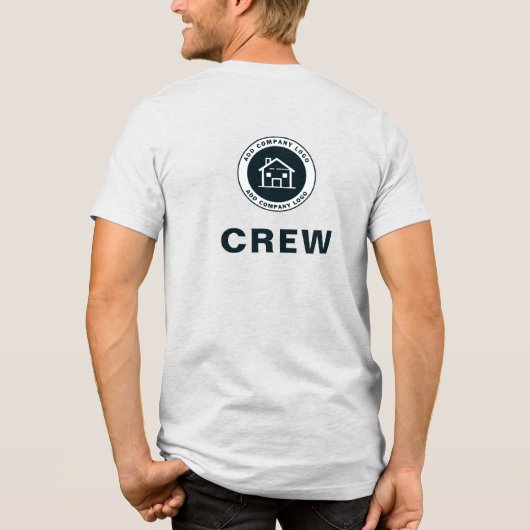 ビジネスカスタムロゴの追加クラシック トライブレンドTシャツ (裏面)