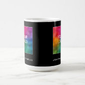 ビジネスカスタムロゴの追加文字エレガント コーヒーマグカップ (中央)