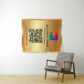 ビジネスカスタムロゴの追加文字背景テンプレート タペストリー (インサイチュ(横))