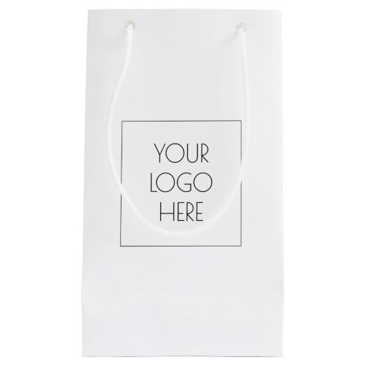 ビジネスカスタムロゴの追加 スモールペーパーバッグ (正面)