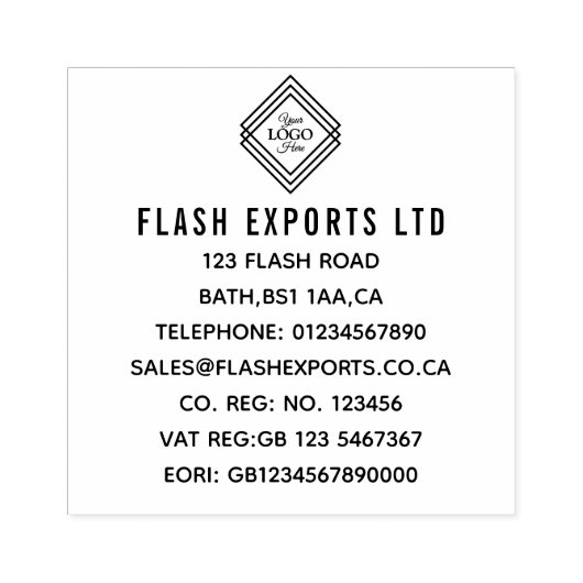 ビジネスカスタムロゴの ラバースタンプ (インプリント)