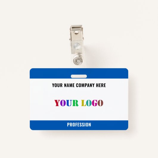 ビジネスカスタムロゴまたは写真情報名バッジ バッジ (裏面クリップ)