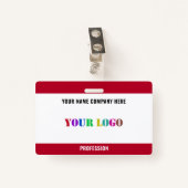 ビジネスカスタムロゴまたは写真情報名バッジ バッジ (正面クリップ)