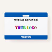 ビジネスカスタムロゴまたは写真情報名バッジ バッジ (裏面)