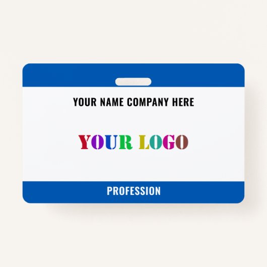 ビジネスカスタムロゴまたは写真情報名バッジ バッジ (裏面)