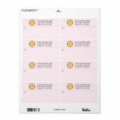 ビジネスカスタムロゴアドレスPink Shipping Labels ラベル (フルシート)