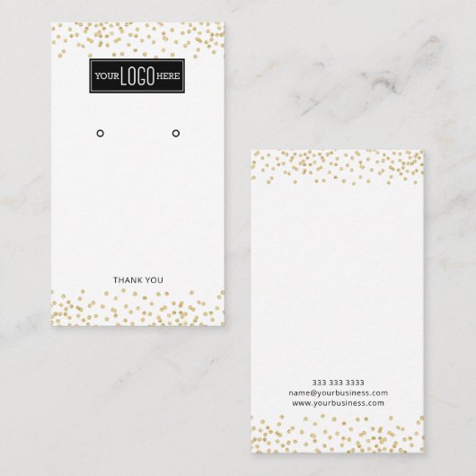 ビジネスカスタムロゴイヤリングディスプレイ 名刺 (正面/裏面)