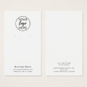 ビジネスカスタムロゴイヤリング表示カード (正面&裏面)